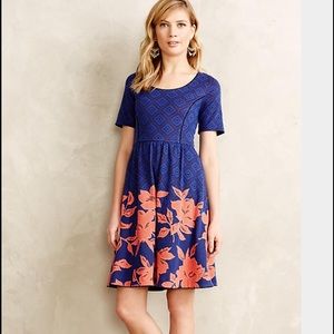 Anthropologie blushed blooms dress