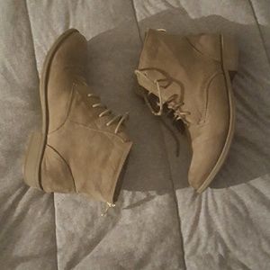 Tan booties