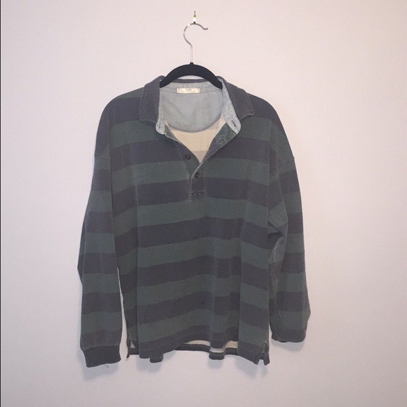 Vintage striped collar shirt