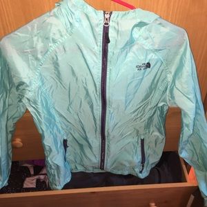 North Face Wind Resistant Light Blue Jacket