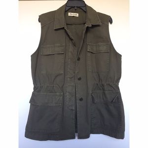 Madewell Army Green Vest