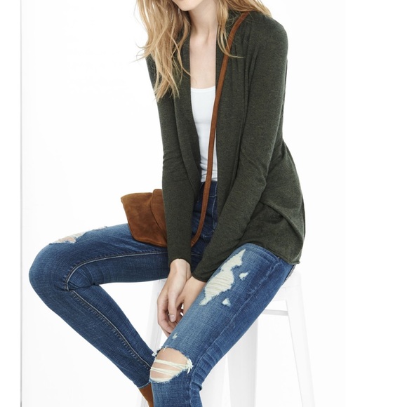 Express green cardigan