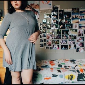 SOLD ON DEPOP Grey swing dress