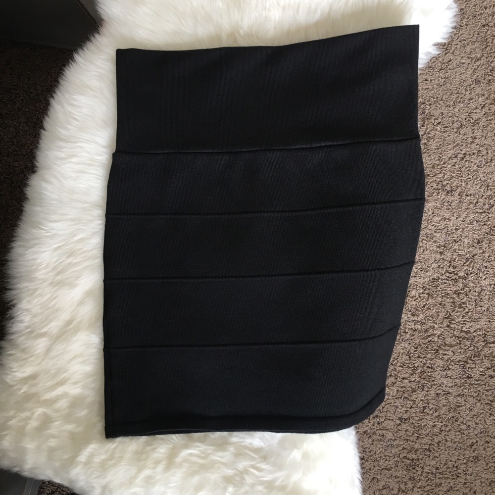High Waist Black Bandage Skirt