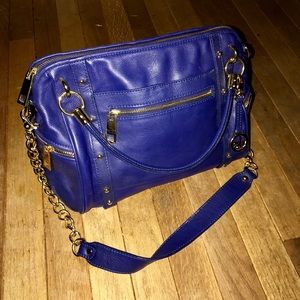 Audrey Brooke Blue Leather Bag