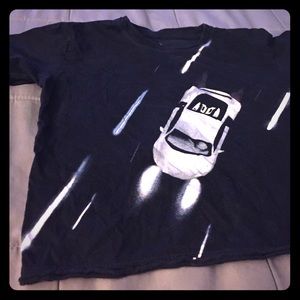Black speed car tee