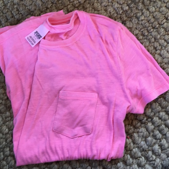 PINK Victoria's Secret Tops - Pale neon pink Pink by Victoria Secret T-shirt
