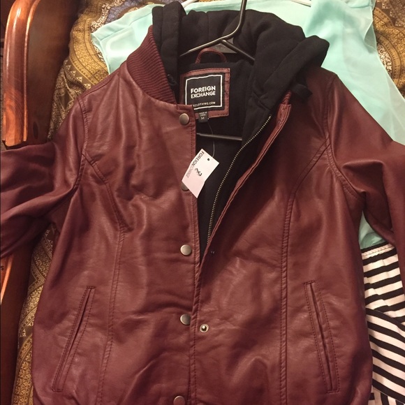 Foreign exchange leather jacket