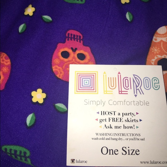 Lularoe OS leggings. Sugar skulls. New with tags