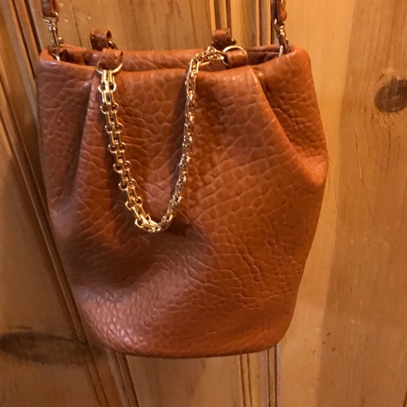 Camel colored crossbody purse