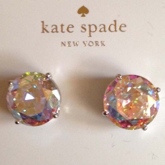 kate spade Jewelry - Kate Spade lg iridescent clear earrings NWT