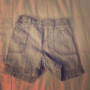 Pull on denim shorts