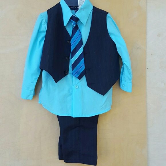 4 piece boy's suit set