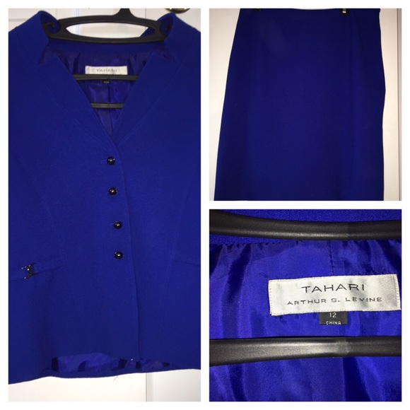 Two piece royal blue suite