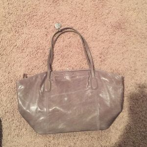 A gray purse
