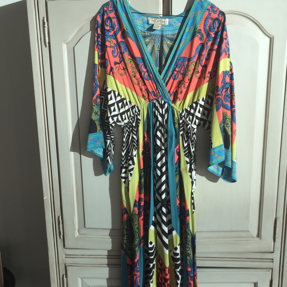 Flying Tomato Brand Colorful Maxi Dress