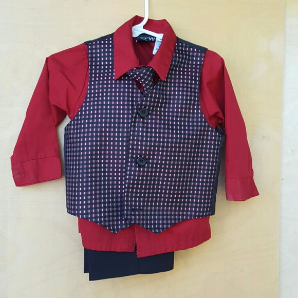 4 piece boy's suit set