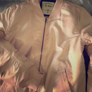 Light Baby Pink Bomber Jacket