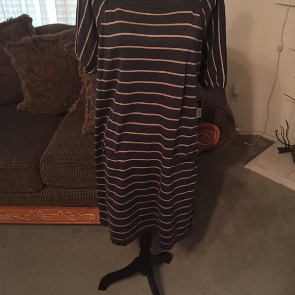 NWT Gray and Tan sweater dress