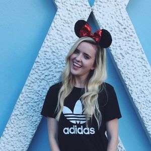 Red and Black Sequin Minnie Mouse Ears