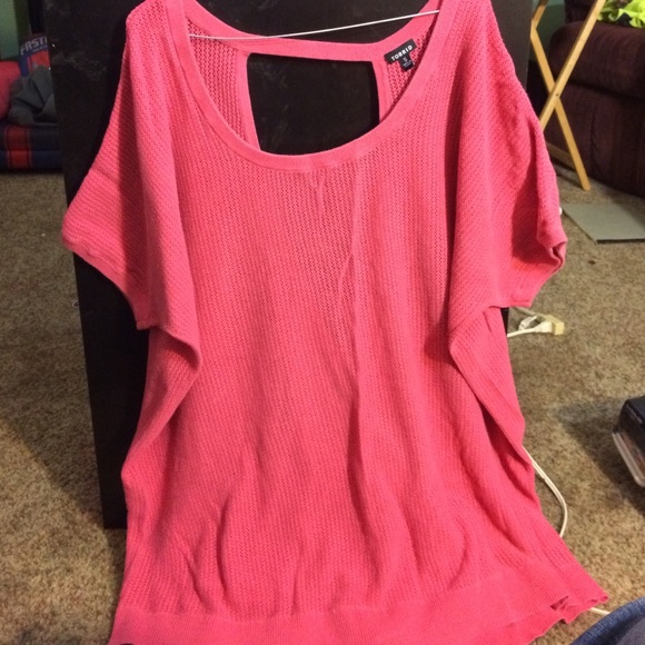 Oversized Coral Over Lay Shirt by Torrid