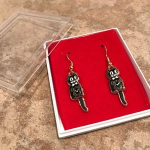 Kit Cat Jewelry - NIB Kit-Cat Clock enamel earrings - hinged tail! Kit Cat Jewelry - NIB Kit-Cat Clock enamel earrings - hinged tail!