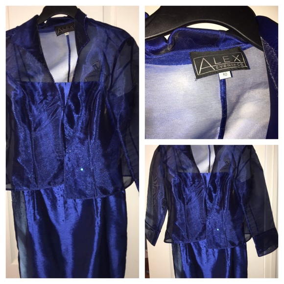 Royal blue evening dress