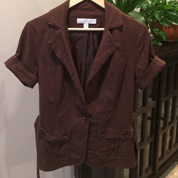 NYCO Chocolate Brown Short Sleeved Blazer