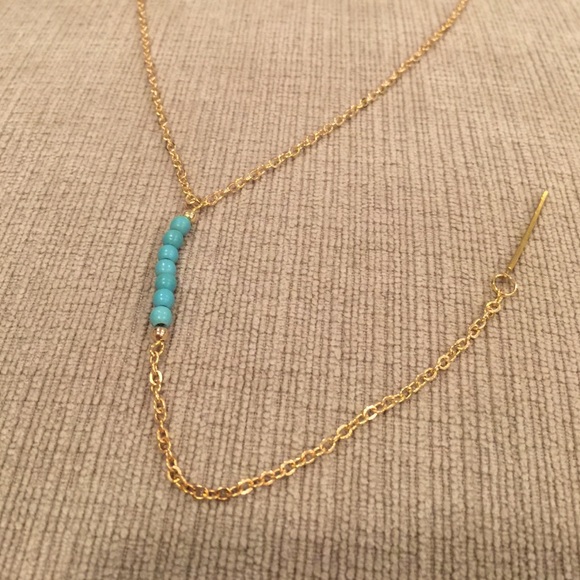 Brand new beads bar gold necklace - Picture 2 of 2