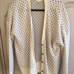 Cream and Gray Everly Cardigan