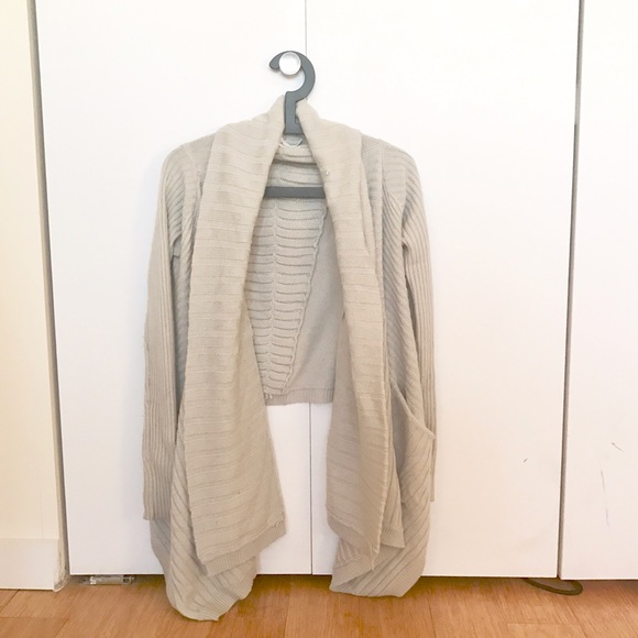 Long Thick Drapery Cardigan