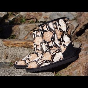 UGGs calf hair python print boots.  NWOB.