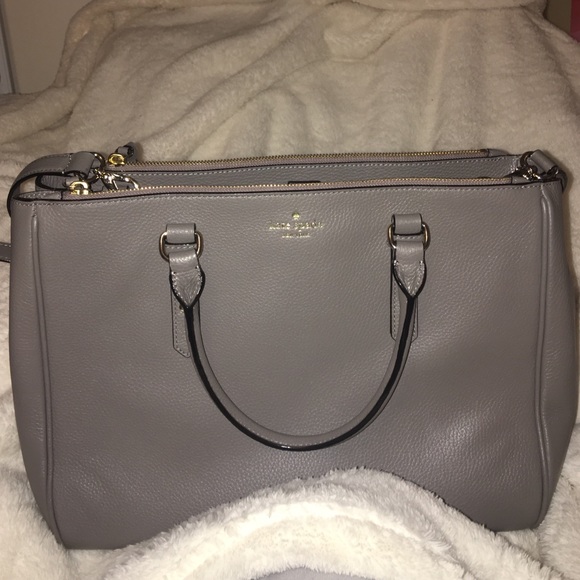 Large Cliff Grey Leather Kate Spade Purse