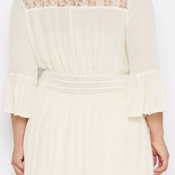 Ivory Crochet Babydoll Dress - Picture 3 of 4