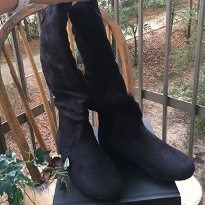Brand new black slouch boots size 8