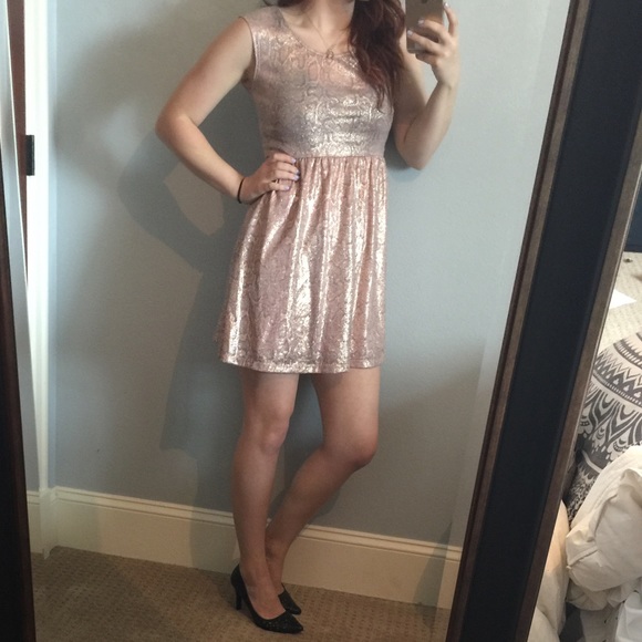 Pink snake skin dress