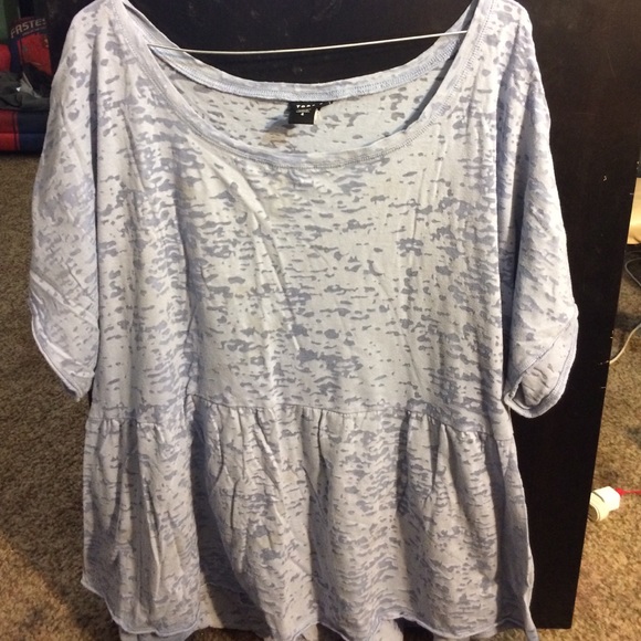 Lilac Torrid Burn Out Babydoll Cut Shirt