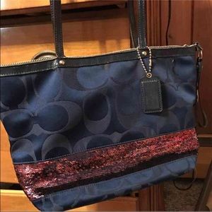Coach sequin tote