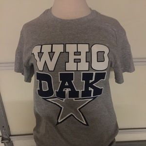 Who Dak sports gray Tshirts