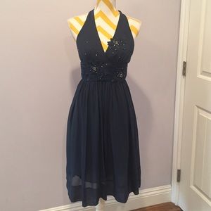 Navy BCBG Evening Dress