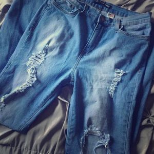 glistening jeans