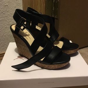 Cute black wedges!