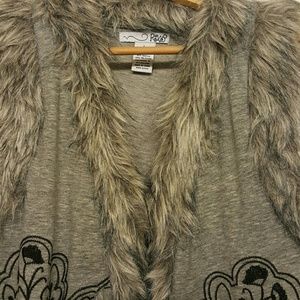RxB faux fur lined vest
