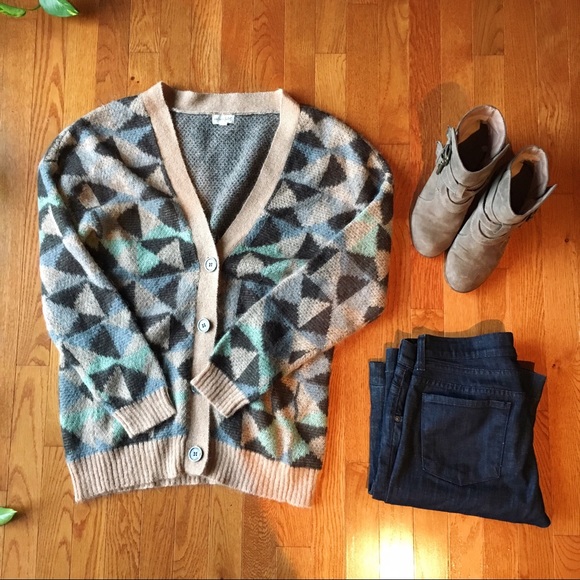 Cozy menswear-inspired cardigan