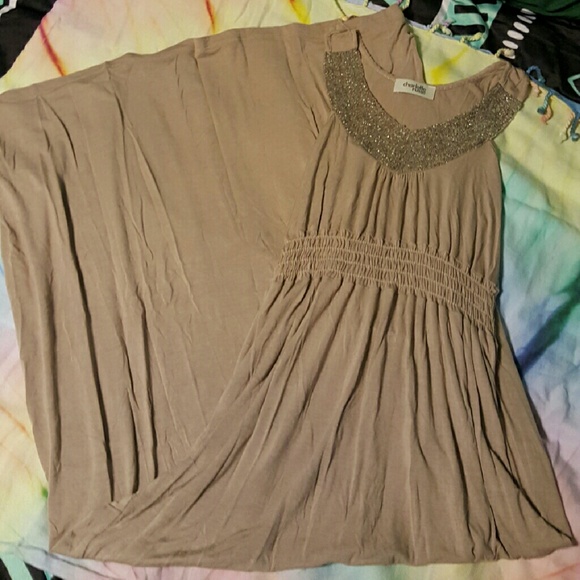 Nude maxi dress