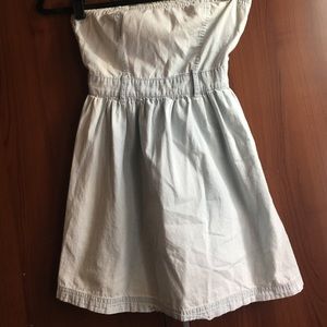 Stone wash strapless dress perfect for spring