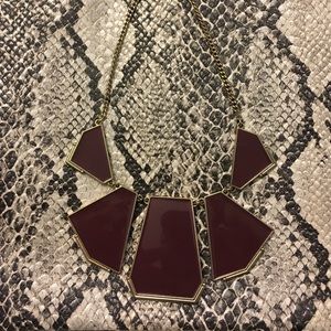 Purple and Gold Statement Necklace