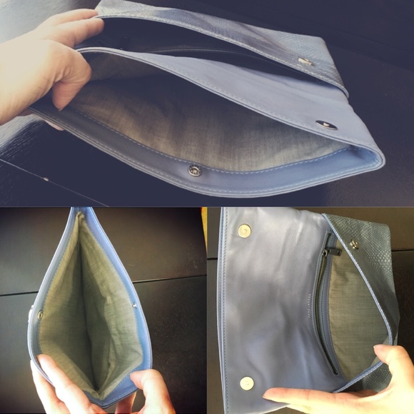 Marc Jacobs Collection Blue leather clutch - Picture 3 of 4