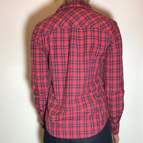 J. Crew Red Tartan Popover - Picture 3 of 4