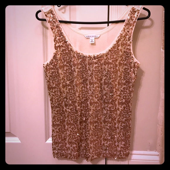 Banana Republic Rose Gold Sequin Tank